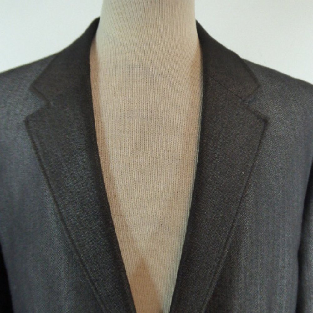 New Theory Solid Gray Wool Stretch Two Button Bla… - image 4